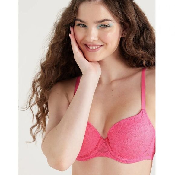 Women's All Over Lace Push Up Bra with Sugarcup, Size 36D - Picture 6 of 7